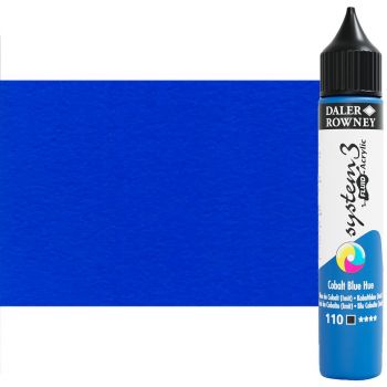 Daler-Rowney System 3 Fluid Acrylic Liner, Cobalt Blue Hue - 29.5ml