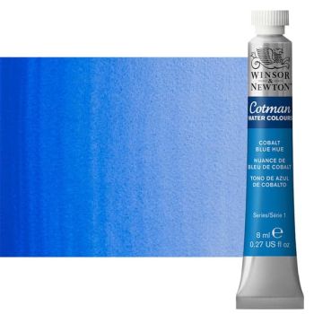 Winsor & Newton Cotman Watercolor 8 ml Tube - Cobalt Blue Hue
