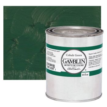 Gamblin Artist's Oil Color 16 oz Can - Cobalt Green