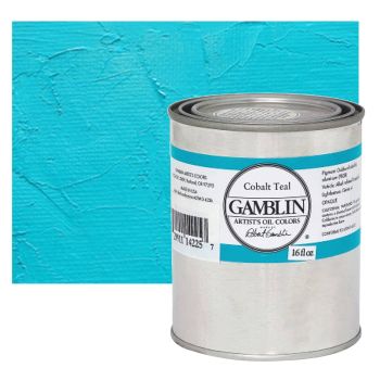Gamblin Artists Oil - Cobalt Teal, 16oz Can