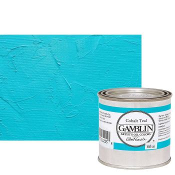 Gamblin Artists Oil - Cobalt Teal, 8oz Can