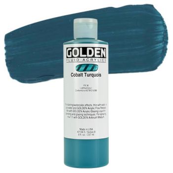 GOLDEN Fluid Acrylics Cobalt Turquoise 8 oz