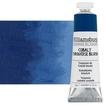 Williamsburg Handmade Oil Paint - Cobalt Turquoise Bluish, 37ml Tube
