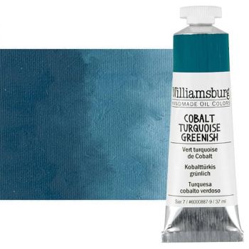 Williamsburg Handmade Oil Paint - Cobalt Turquoise Greenish, 37ml Tube