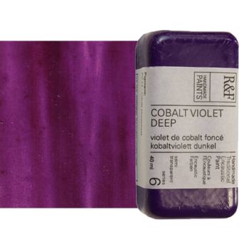 R&F Encaustic Handmade Paint 40 ml Block - Cobalt Violet Deep