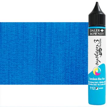 Daler-Rowney System 3 Fluid Acrylic Liner, Coeruleum Blue Hue - 29.5ml