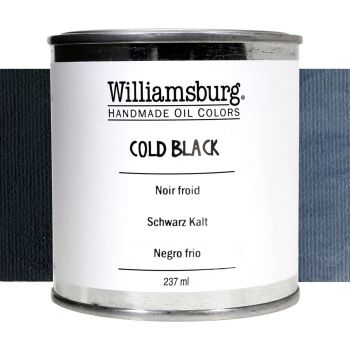Williamsburg Handmade Oil Paint - Cold Black, 237ml Can