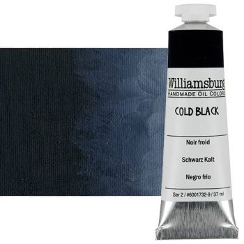Williamsburg Handmade Oil Paint - Cold Black, 37ml Tube