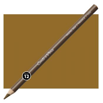 Conté Pastel Pencil Set of 12 - Raw (Natural) Umber