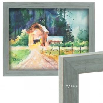 Country Chic Dixie Grey 13x19in 1.5" Wood Frame with 2mm glass and cardboard backing 