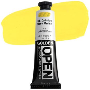 GOLDEN Open Acrylic Paints C.P. Cadmium Yellow Medium  2 oz
