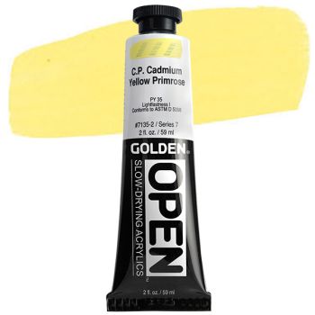 GOLDEN Open Acrylic Paints C.P. Cadmium Yellow Primrose 2 oz