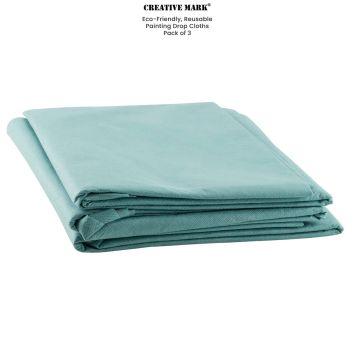 Reuseable Painting Drop Cloth 3-Pack 5' x 8' Creative mark