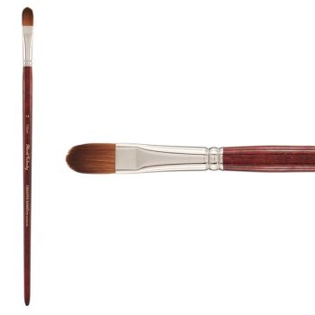 Mimik Kolinsky Synthetic Sable Long Handle Brush, Filbert Size #14