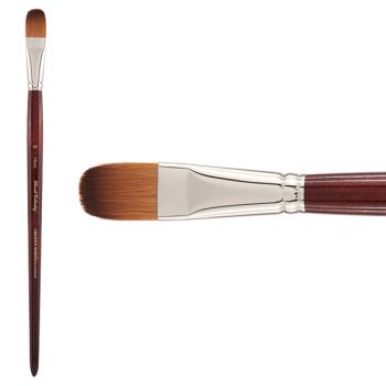 Mimik Kolinsky Synthetic Sable Long Handle Brush, Filbert Size #20