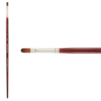 Mimik Kolinsky Synthetic Sable Long Handle Brush, Filbert Size #6
