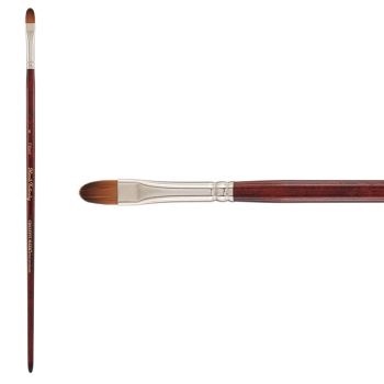 Mimik Kolinsky Synthetic Sable Long Handle Brush, Filbert Size #8