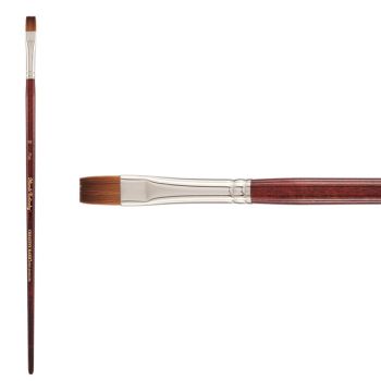 Mimik Kolinsky Synthetic Sable Long Handle Brush, Flat Size #10