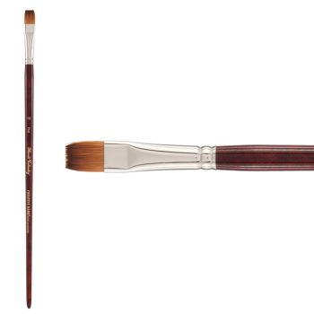 Mimik Kolinsky Synthetic Sable Long Handle Brush, Flat Size #12