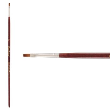 Mimik Kolinsky Synthetic Sable Long Handle Brush, Flat Size #2
