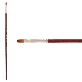 Mimik Kolinsky Synthetic Sable Long Handle Brush, Flat Size #4