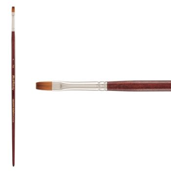 Mimik Kolinsky Synthetic Sable Long Handle Brush, Flat Size #6