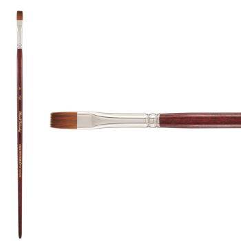 Mimik Kolinsky Synthetic Sable Long Handle Brush, Flat Size #8