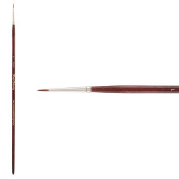 Mimik Kolinsky Synthetic Sable Long Handle Brush, Round Size #1