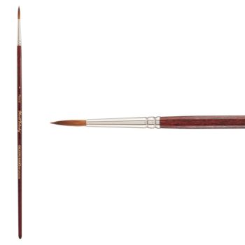 Mimik Kolinsky Synthetic Sable Long Handle Brush, Round Size #8