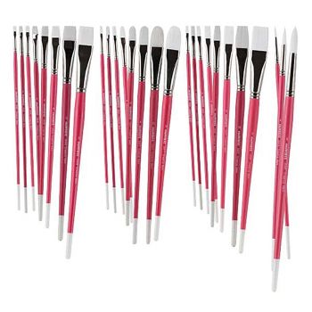 Pro White Complete Professional Acrylic Brush Set of 27