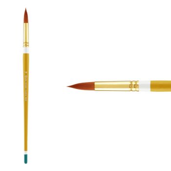 Creative Mark Qualita Golden Taklon Long Handle Brush Round #10
