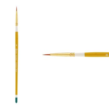 Creative Mark Qualita Golden Taklon Short Handle Brush Round #0