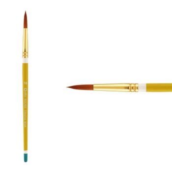 Creative Mark Qualita Golden Taklon Short Handle Brush Round #10