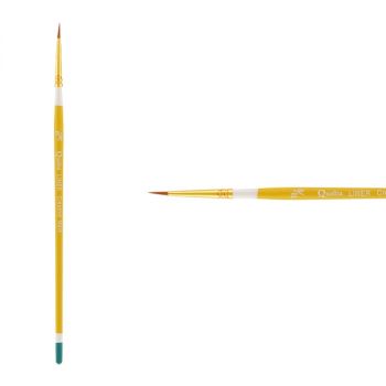 Creative Mark Qualita Golden Taklon Short Handle Brush Liner #10x0