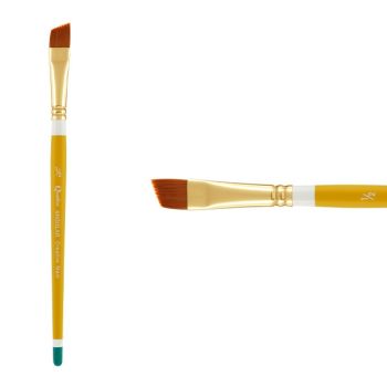 Creative Mark Qualita Golden Taklon Short Handle Brush Angular 1/2"