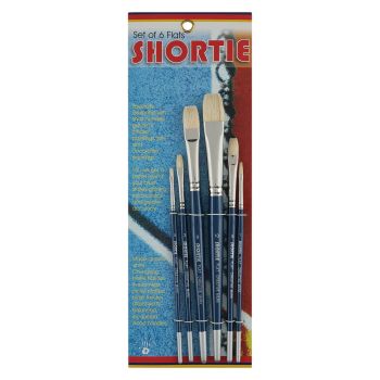 Creative Mark Shortie Bristle Flat Brush (Set of 6)