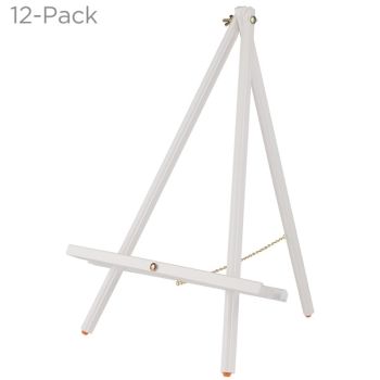 12-Pack Table Top Display Easel White Wood-Thrifty Creative Mark