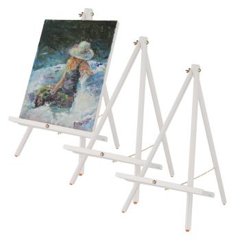 3-Pack Table Top Display Easel White Wood-Thrifty Creative Mark