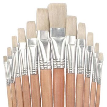 Creative Mark Value-Line Hog Bristle Brush Set of 12 Flats