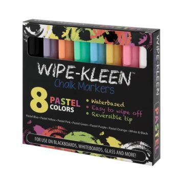 Creative Mark Wipe-Kleen Liquid Chalk Marker Set Of 8 Pastel Colors