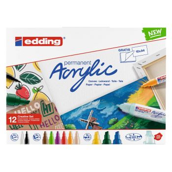 Edding Acrylic Marker Starter Creative Set of 12 Colors