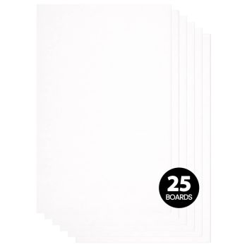 Crescent 14-Ply Poster Board - Satin White, 22" x 28" (Box of 25)