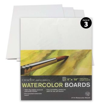 Crescent #114 Watercolor Board Cold Press 8X10" 3 Pack