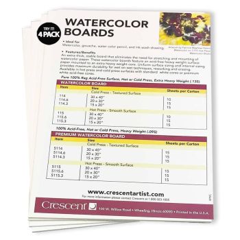 Try-It! Crescent Watercolor Board Sample 4 Pack
