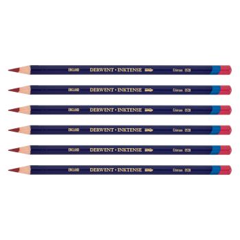 Derwent Inktense Pencil Box of 6 No. 0530 - Crimson