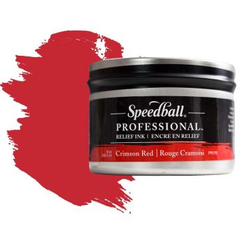 Speedball Professional Relief Ink - Crimson Red 8oz