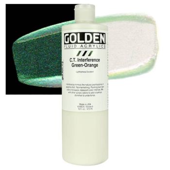 GOLDEN Fluid Acrylics CT Interference Green-Orange 16 oz