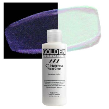 GOLDEN Fluid Acrylics CT Interference Violet-Green 4 oz