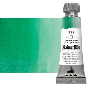 Maimeri-Blu Superior Watercolor - Cupric Green (Phthalo) Light, 12ml