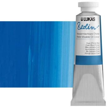 LUKAS Berlin Water Mixable Oil Cyan Blue Primary 37 ml Tube